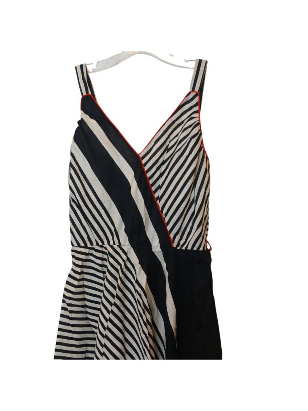 Mr. Joe Dress Striped Sleeveless Midi Womens Size 18 Made In USA VTG #I-11 - Picture 8 of 12